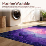 Ultra Soft Area Rug, Non Slip, Stain Resistant, Washable Area Rugs for Living Room, Bedroom, Bold Cosmic Fantasy Texture(Purple)