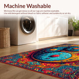 Ultra Soft Area Rug, Non Slip, Stain Resistant, Washable Area Rugs for Living Room, Bedroom, Traditional Multi Aesthetic Home Decor Area Carpet(Blue)