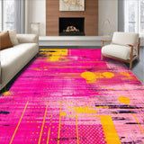 Contemporary Geometric Yellow Pink Fusion(Pink)