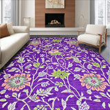Ultra Soft Area Rug, Non Slip, Stain Resistant, Washable Area Rugs for Living Room, Bedroom, Rustic Abstract Nature Inspired(Purple)