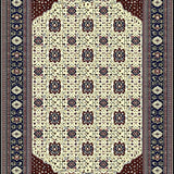 Ultra Soft Area Rug, Non Slip, Stain Resistant, Washable Area Rugs for Living Room, Bedroom, Intricate Geometric Area with Spotted Design and Floral Motifs(Beige)