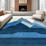 Artistic Gray White Peak Illustration(Blue)