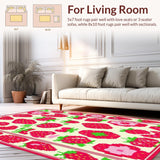 Lively Retro Strawberry Print(Red)