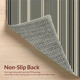 Ultra Soft Area Rug, Non Slip, Stain Resistant, Washable Area Rugs for Living Room, Bedroom, Rustic Two-Tone Textured Motif(Gray)