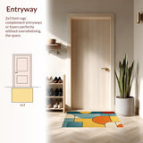 Ultra Soft Area Rug, Non Slip, Stain Resistant, Washable Area Rugs for Living Room, Bedroom, Non-Slip Vibrant Meditation Space Tufted Rug(Yellow)