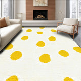 Ultra Soft Area Rug, Non Slip, Stain Resistant, Washable Area Rugs for Living Room, Bedroom, Cheerful Contemporary Egg Pattern(Yellow)
