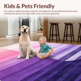 Ultra Soft Area Rug, Non Slip, Stain Resistant, Washable Area Rugs for Living Room, Bedroom, Gradient Soft Pastel Aesthetic(Pink)