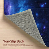 Ultra Soft Area Rug, Non Slip, Stain Resistant, Washable Area Rugs for Living Room, Bedroom, Galactic Whimsical Color Fusion(Blue)