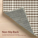 Ultra Soft Area Rug, Non Slip, Stain Resistant, Washable Area Rugs for Living Room, Bedroom, Cozy Warm Toned Textile(Brown)