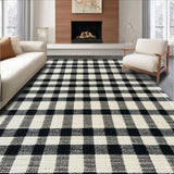 Ultra Soft Area Rug, Non Slip, Stain Resistant, Washable Area Rugs for Living Room, Bedroom, Versatile Indoor Outdoor Washable Jute Living Room Rug(Black)