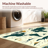 Beige Educational with Dinosaur Silhouettes and World Map(Green)