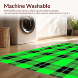 Ultra Soft Area Rug, Non Slip, Stain Resistant, Washable Area Rugs for Living Room, Bedroom, Rustic Buffalo Plaid Motif(Black)