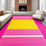 Ultra Soft Area Rug, Non Slip, Stain Resistant, Washable Area Rugs for Living Room, Bedroom, Charming Bright Colorful Pattern(Pink)