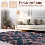 Ultra Soft Area Rug, Non Slip, Stain Resistant, Washable Area Rugs for Living Room, Bedroom, Chic Machine-Washable Decorative Accent With Captivating Design(Blue)