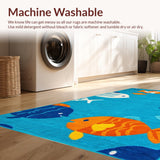Cute Fish Print Decorative Runner(Blue)