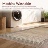 Ultra Soft Area Rug, Non Slip, Stain Resistant, Washable Area Rugs for Living Room, Bedroom, Minimalist Cozy Textural Accents(Beige)