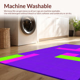 Ultra Soft Area Rug, Non Slip, Stain Resistant, Washable Area Rugs for Living Room, Bedroom, Energetic Number-Centric Decorative Theme(Purple)