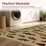Ultra Soft Area Rug, Non Slip, Stain Resistant, Washable Area Rugs for Living Room, Bedroom, Cozy Nature-Themed Braided Style(Beige)