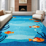 Charming Fish Motif Runner(Blue)