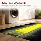 Ultra Soft Area Rug, Non Slip, Stain Resistant, Washable Area Rugs for Living Room, Bedroom, Vivid Tiger Stripe Elegance(Yellow)
