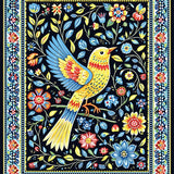 Whimsical Colorful Floral Display(Black)