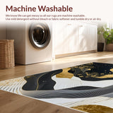 Chic Abstract Gold Foil Aesthetic(Black)