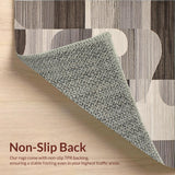 Ultra Soft Area Rug, Non Slip, Stain Resistant, Washable Area Rugs for Living Room, Bedroom, Chic Modern Earthy Tones Composition(Gray)