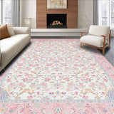 Ultra Soft Area Rug, Non Slip, Stain Resistant, Washable Area Rugs for Living Room, Bedroom, Indoor Ultra Beige(White)