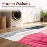 Ultra Soft Area Rug, Non Slip, Stain Resistant, Washable Area Rugs for Living Room, Bedroom, Modern Minimalist Soft Gradient Art(Gray)