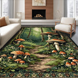 Ultra Soft Area Rug, Non Slip, Stain Resistant, Washable Area Rugs for Living Room, Bedroom, Vintage Floral Earthy Tones(Green)