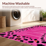 Ultra Soft Area Rug, Non Slip, Stain Resistant, Washable Area Rugs for Living Room, Bedroom, Soft Pastel Hybrid Animal Design(Pink)