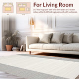 Elegant Cream and Gray Geometric Motif(Beige)