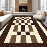 Ultra Soft Area Rug, Non Slip, Stain Resistant, Washable Area Rugs for Living Room, Bedroom, Contemporary Soft Textured Layers(Beige)