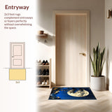 Artistic Sun and Moon Fusion(Blue)