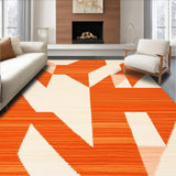 Ultra Soft Area Rug, Non Slip, Stain Resistant, Washable Area Rugs for Living Room, Bedroom, Luxe Fluffy Orange Statement Piece(Orange)
