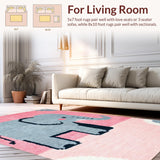 Charming Whimsical Elephant Artwork(Pink)