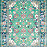 Ultra Soft Area Rug, Non Slip, Stain Resistant, Washable Area Rugs for Living Room, Bedroom, Vintage Floral Pastel Elegance(Blue)