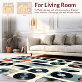 Ultra Soft Area Rug, Non Slip, Stain Resistant, Washable Area Rugs for Living Room, Bedroom, Contemporary Abstract Color Burst(Gray)