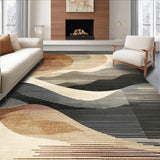 Ultra Soft Area Rug, Non Slip, Stain Resistant, Washable Area Rugs for Living Room, Bedroom, Rustic Earthy Abstract Motif(Beige)