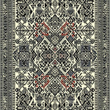 Ultra Soft Area Rug, Non Slip, Stain Resistant, Washable Area Rugs for Living Room, Bedroom, Vibrant Contrast Medallion Style(Black)