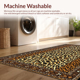 Ultra Soft Area Rug, Non Slip, Stain Resistant, Washable Area Rugs for Living Room, Bedroom, Chic Animal Print Fusion Style(Beige)