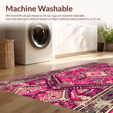 Ultra Soft Area Rug, Non Slip, Stain Resistant, Washable Area Rugs for Living Room, Bedroom, Low-Pile Brown Bedroom Meditation Area Rug(Pink)