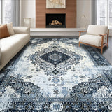 Chic Low Pile Vintage Charm(Blue)