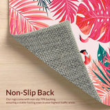 Vibrant Green Monstera Leaf Motif(Pink)