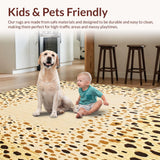 Ultra Soft Area Rug, Non Slip, Stain Resistant, Washable Area Rugs for Living Room, Bedroom, Brooks Beige Animal Print Area(Beige)