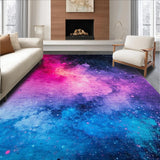 Ultra Soft Area Rug, Non Slip, Stain Resistant, Washable Area Rugs for Living Room, Bedroom, Vibrant Multicolor Modern Artistry(Pink)