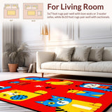 Colorful Geometric Shape Arrangement(Red)