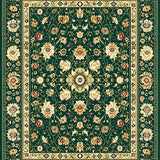 Ultra Soft Area Rug, Non Slip, Stain Resistant, Washable Area Rugs for Living Room, Bedroom, Ornate Floral(Green)