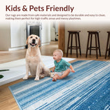 Ultra Soft Area Rug, Non Slip, Stain Resistant, Washable Area Rugs for Living Room, Bedroom, Shaggy Cozy Earthy Tones Ensemble(Blue)