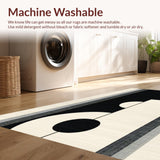 Ultra Soft Area Rug, Non Slip, Stain Resistant, Washable Area Rugs for Living Room, Bedroom, Chic Dual-Tone Shaggy Design(Black)